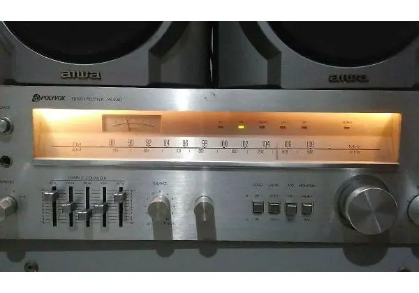 Receiver Polivox PR4080 + 2 Cxs. Som Aiwa + 2 Tweeters Aiwa