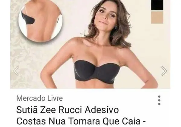 Sutiã costas nuas der Rucci