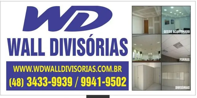 WD WALL DIVISORIAS - DRYWALL CRICIUMA, DIVISORIAS NAVAIS
