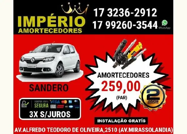 Amortecedores nacionais e importados, .