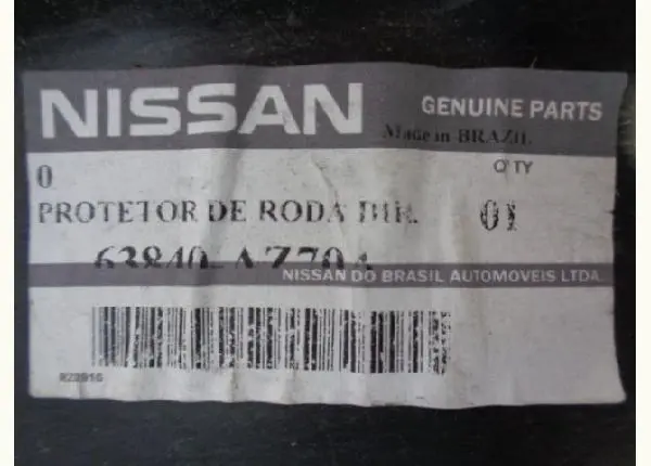 Parabarro Livina Diant. Dir. Peça Original Sem Uso 2008 a 2014 n* 63840AZ70A