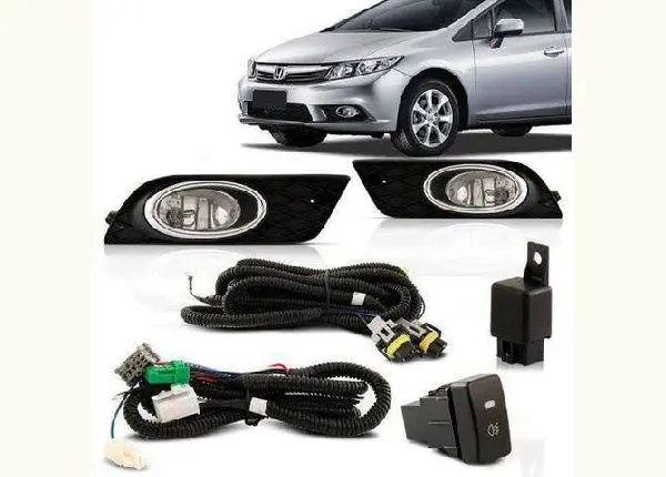 Kit Farol Milha Civic 2012 a 2014 Botão Original