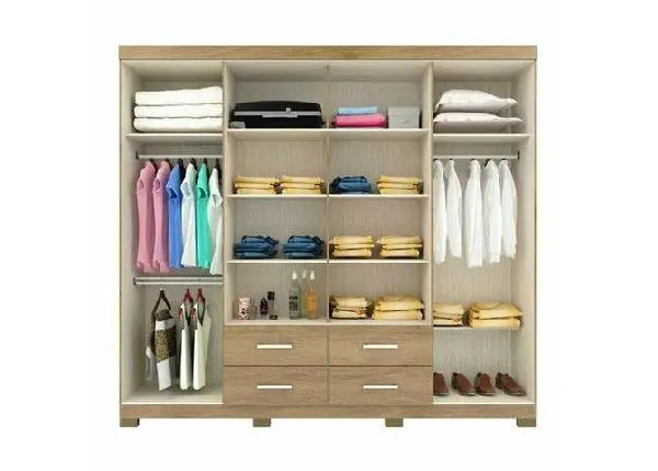 Guarda-roupa Casal San Lorenzo 8 Portas 4 Gavetas Moval