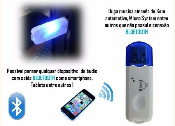 Adaptador Bluetooth Usb Stream Som Automotivo Carro Dvd Home