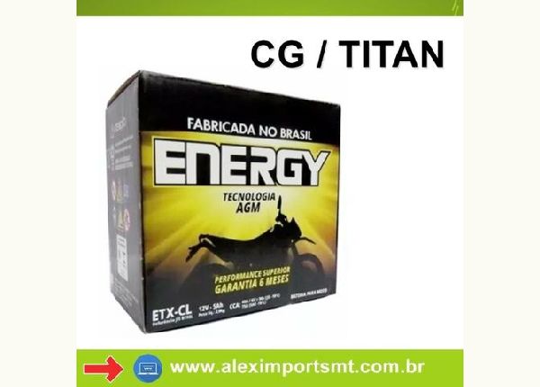 Bateria De Moto Cg Titan 125 Ks Biz 100 Ks Energy 4ah Etx-5l