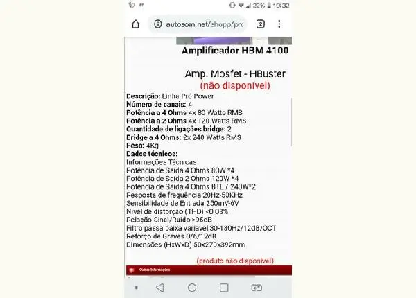 HBuster - Amplificador HBM 4100