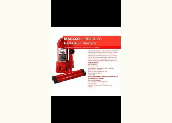 Macaco hidráulico garrafa 2 ton