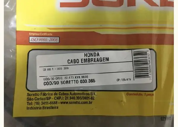 Cabo de embreagem CB300 ABS original Soretto