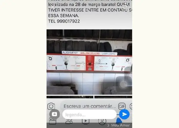 Máquina de alinhamento automotivo