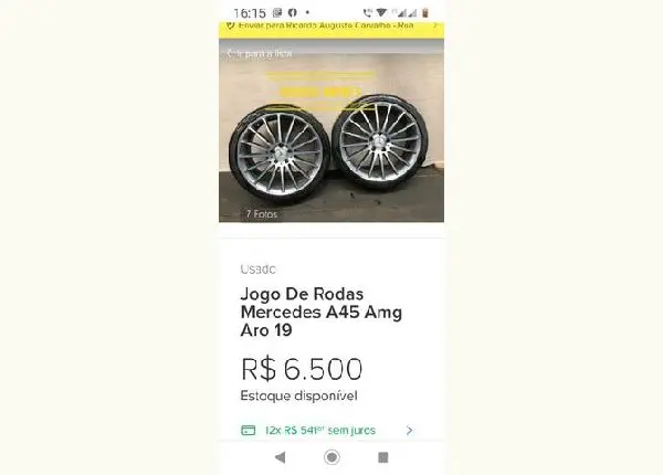 Rodas aro 19 Mercedes A45