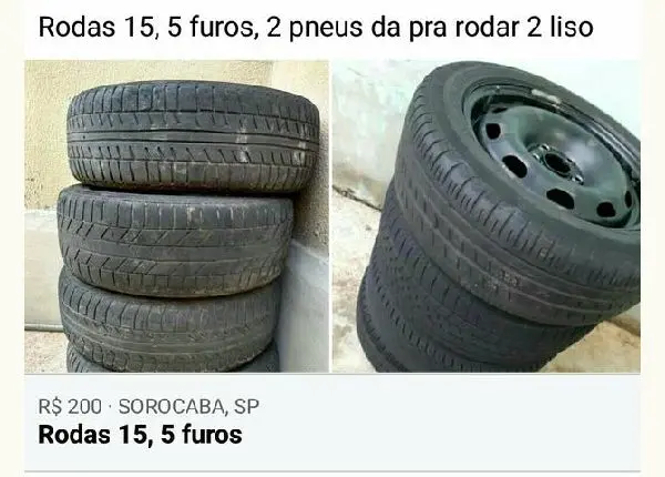 Rodas 15, 5 furos