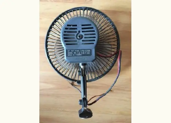 Mini Ventilador Automotivo giratório 12V 8 Pol 20 cm Caminhão Carro Trailer