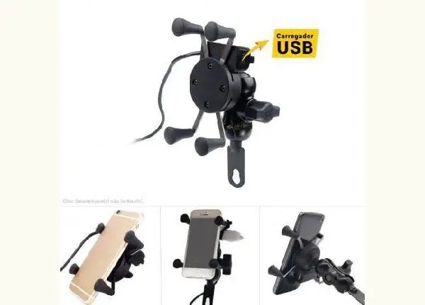 Suporte Carregador Para Moto Articulado Universal