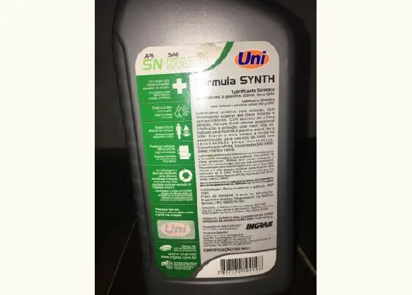 Óleo de motor 5W30 sintético lacrado