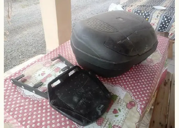 Bagageiro com baú e suporte de alforge para xj6