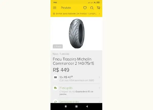 Pneus marca Michelin novo