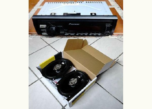 Kit Aparelho Pioneer (USB,Auxiliar,rádio AM/FM) + Alto Falantes 6x9 Champion (Novos)