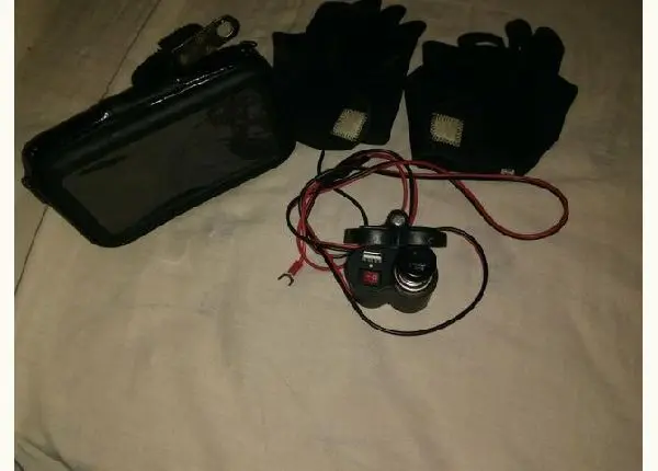 Kit.de carregador de celular pra motor + suporte de celular + luvas