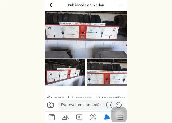 Máquina de alinhamento automotivo