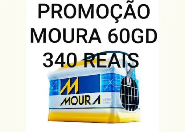 Bateria Moura 60ah PROMOÇÃO 340 Reais