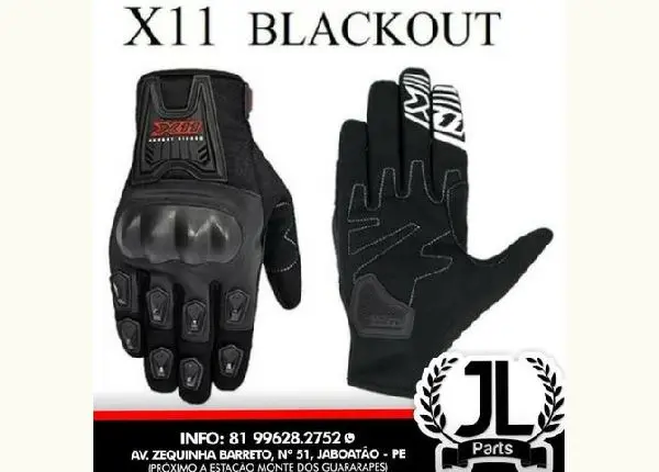 Luvas X11 e Forza a partir de R$ 50, 00 (tamanhos P ao GGG) JL Parts