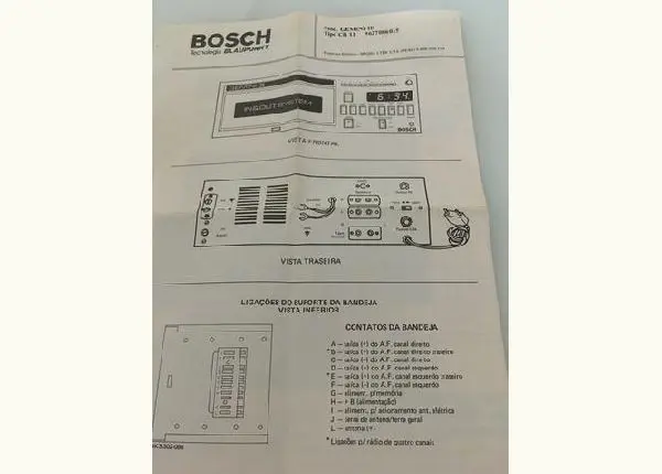 Manual Bosch gêmini III raridade