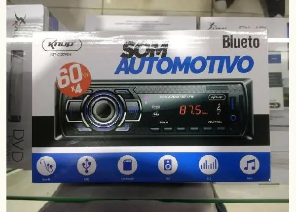 Som automotivo knup bluetooth