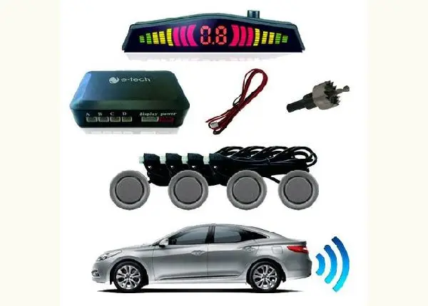 Sensor De Estacionamento Ré 4 Sensores Display Led Sinal Sonoro