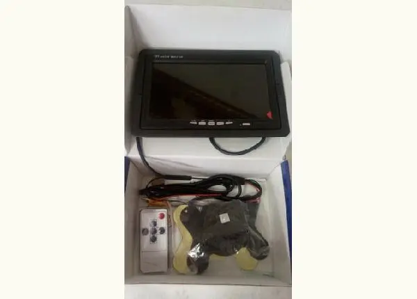 Tela Monitor 7 Pol P/ Camera Ré Dvd P/ 2 Cameras Carro, som automotivo, carro