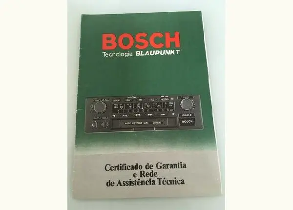 Manual toca fitas Bosch Rio de Janeiro impecável e completo