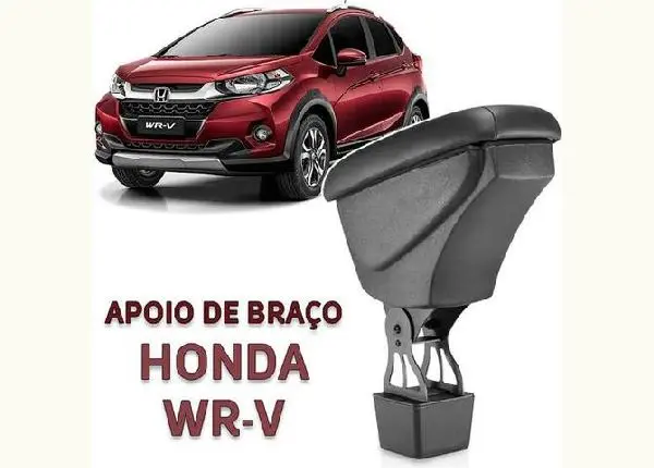 Apoio de Braço Honda WRV Couro Preto