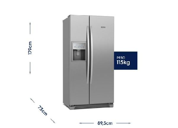 Geladeira/Refrigerador Electrolux Side By Side Frost Free Inox 504L