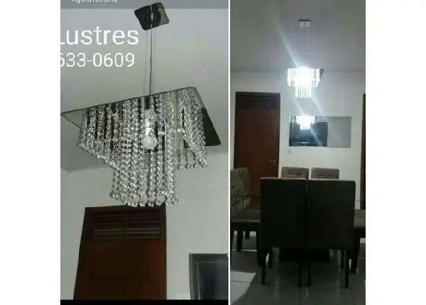Lustre grande salas - * NOVO!!!! 50X50 cm