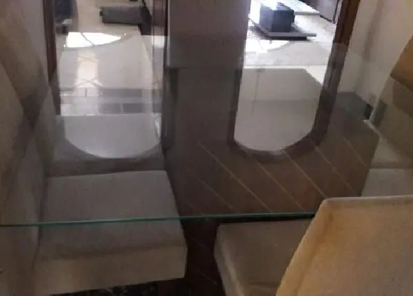 Mesa de vidro 6 cadeiras