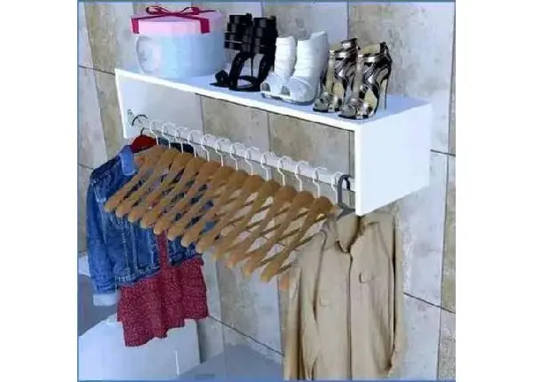 Cabideiro/araras de parede suspensos tipo closet