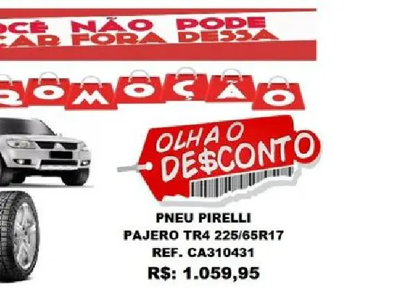 Pneu Pirelli 225/65/R17 Pajero Tr4 ( Original )