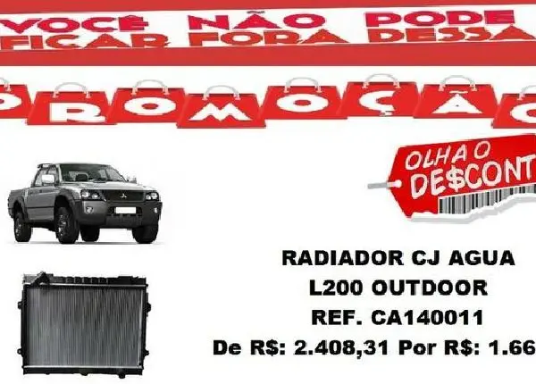 Radiador Cj Agua L200 Outdoor ( Original )