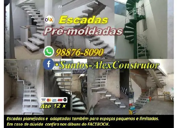 Escadas premoldadas (Número ativo só o da imagem)