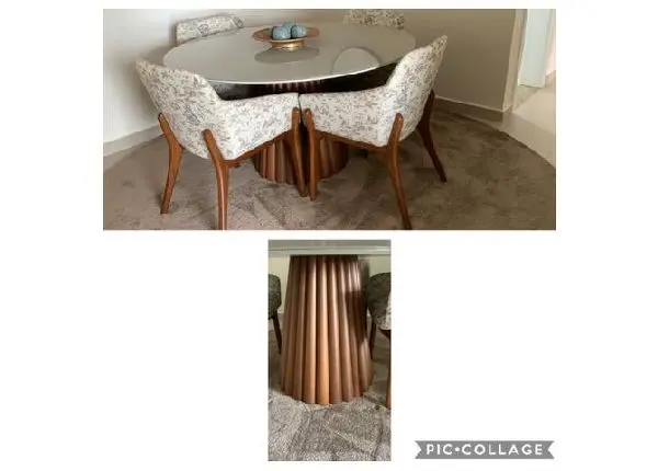 Linda Mesa de jantar (tam1, 40) C/ 4 lindas poltronas