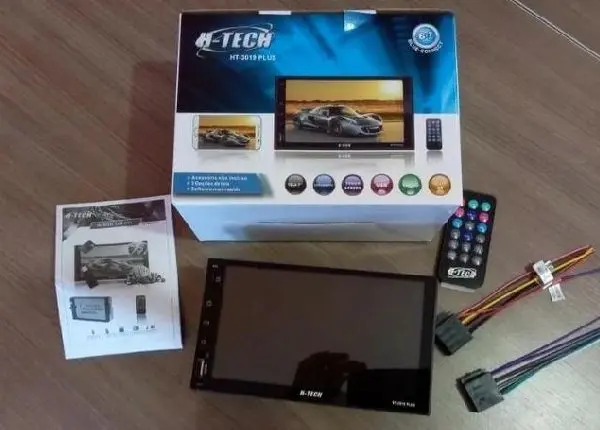 Multimídia Espelha Android e Iphone Iluminação RGB Tela 7 C/ Logo das Montadoras