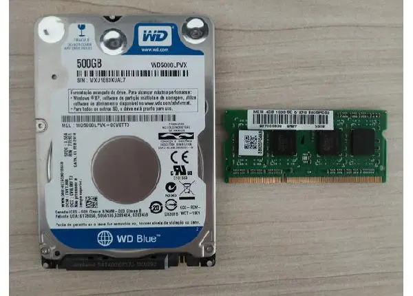 HD western digital 500 gb + memoria ddr 3 1333 4 gb