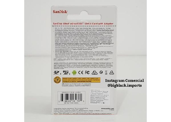 Cartão Micro SD Sandisk 64GB 80mb/s Sdxc Classe 10 Lacrado