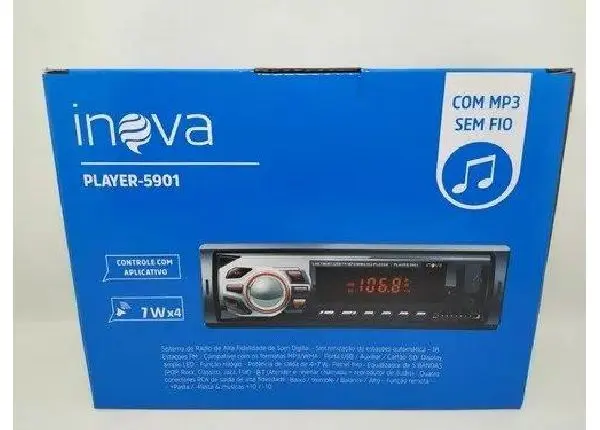 Som Automotivo Bluetooth e Cartão de memória