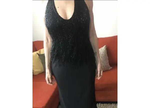 Vestido longo preto