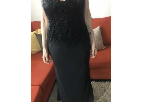 Vestido longo preto
