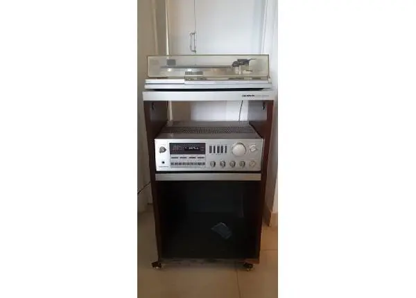 Conjunto Gradiente Vintage Receiver + Toca Disco + Móvel