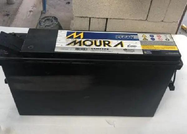 Bateria de Gel Estacionária Moura 170 Amperes ( Slim )