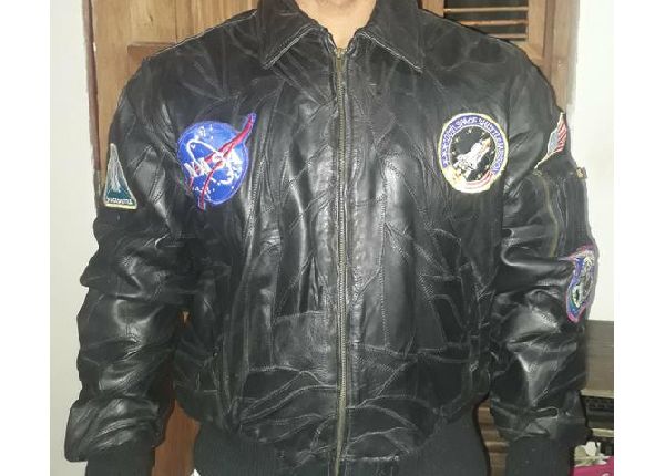 Jaqueta de couro NASA USA 150$