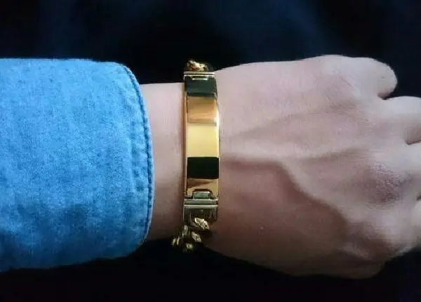 Pulseira Bracelete Banhada a ouro