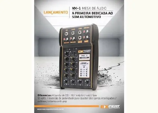 Mesa Crossover MX-1 12V 4 Canais 2 Vias Processador de Áudio Equalizador Stereo